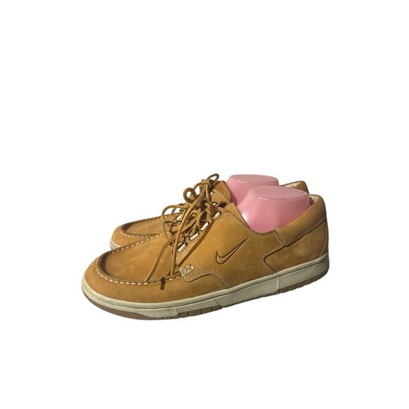 Vintage Nike Mad Jibe Flax Wheat Suede Tan Sz 12.5  313264-211 Boat Kicks Men's - Picture 1 of 9